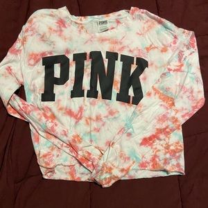 Pink long sleeve kinda crop top